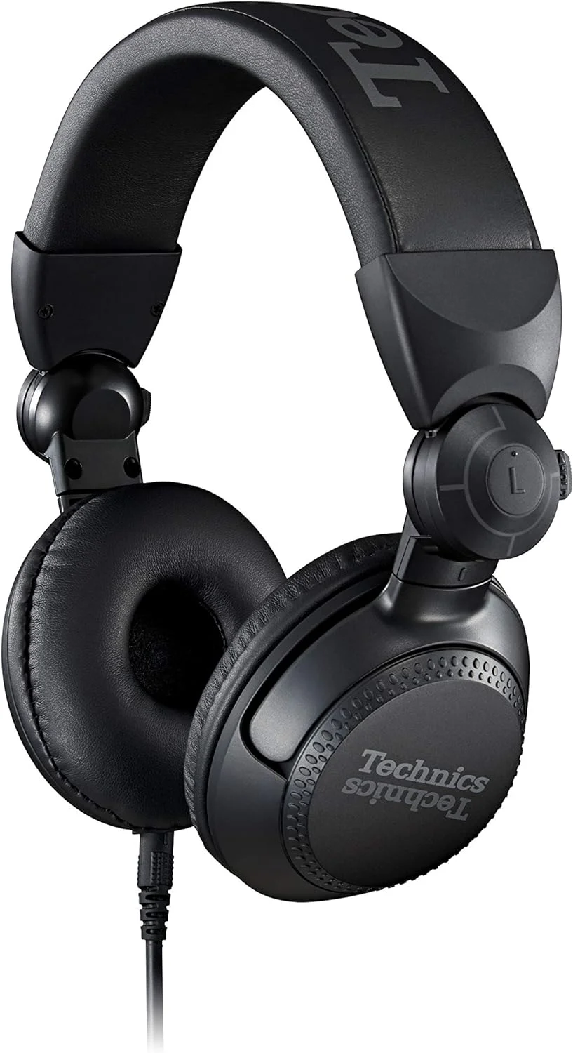 Technics Professional DJ Headphones with 40mm CCAW Voice Coil Drivers, 270° Swivel Housing and Locking Detachable Cord;