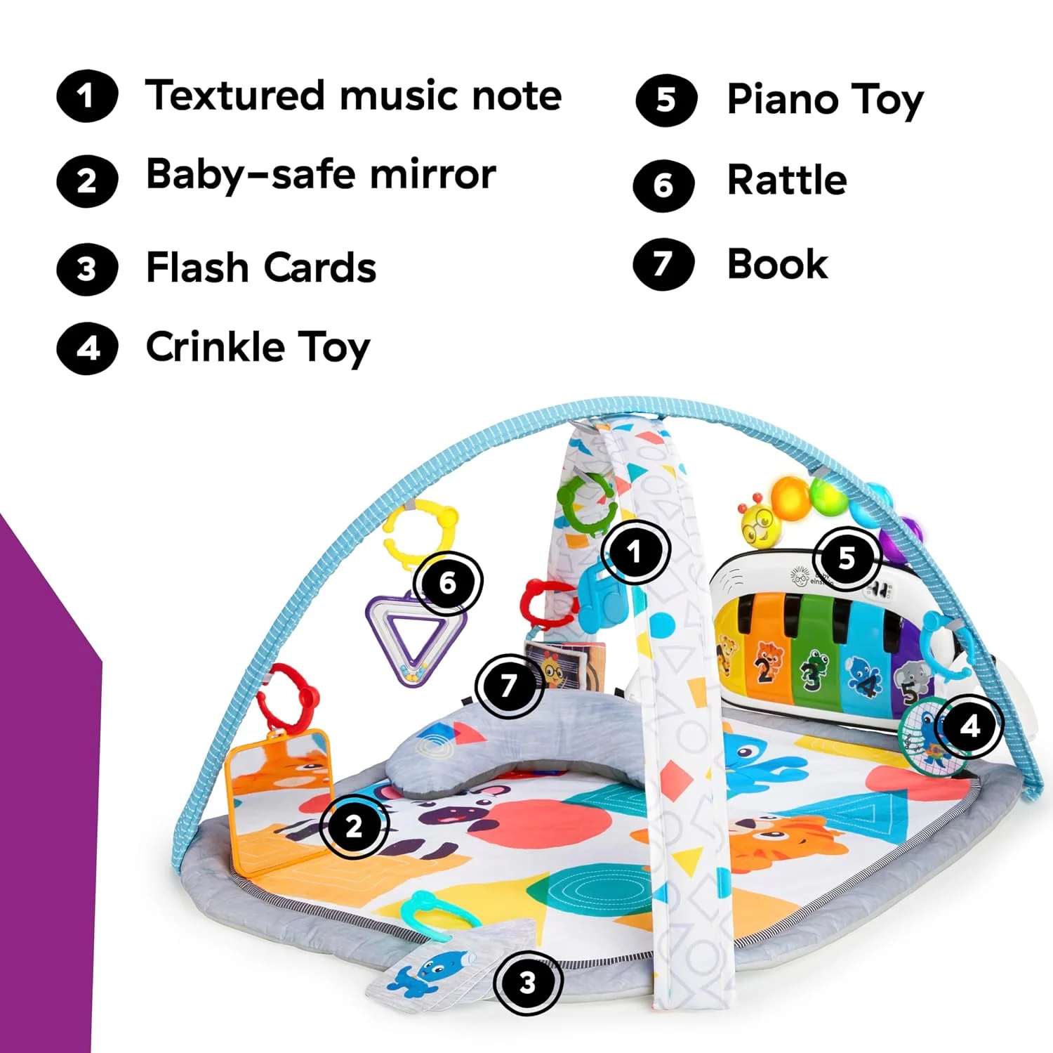Baby Einstein Kickin Tunes Gimnasio de Actividades y Piano 4 en 1