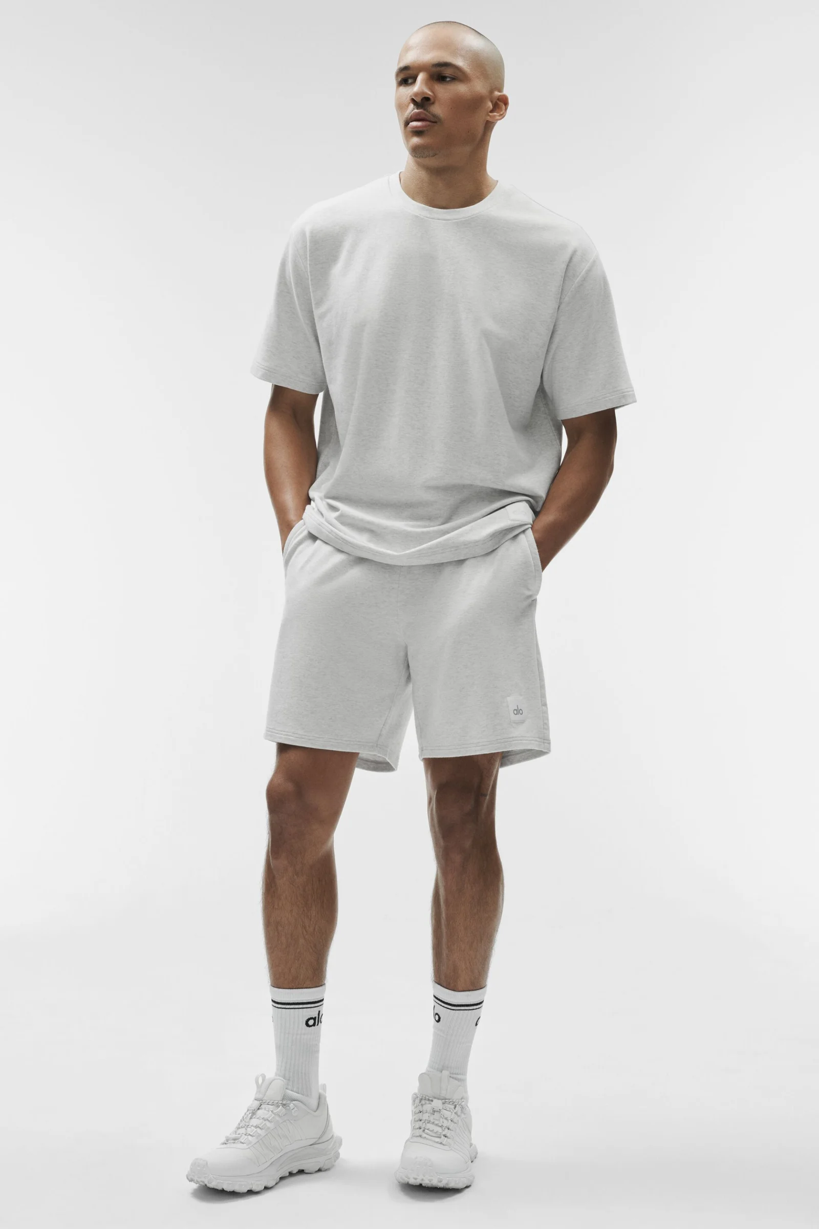 Alo Yoga 7" Double Take Short - White Heather