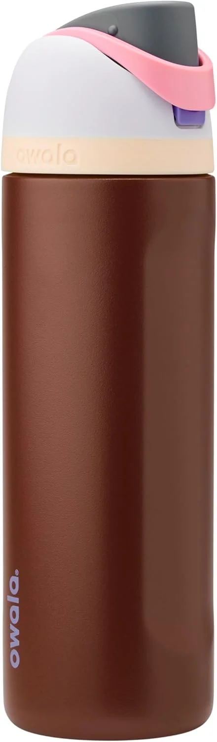 Botella de agua Owala FreeSip acero inoxidable 24 oz Cranberry Parade