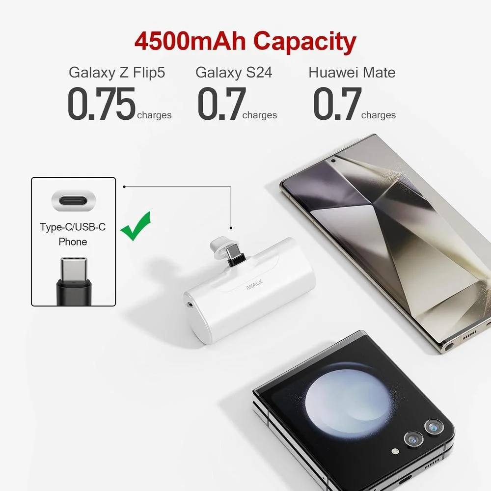 iWALK Cargador Portátil Pequeño USB-C