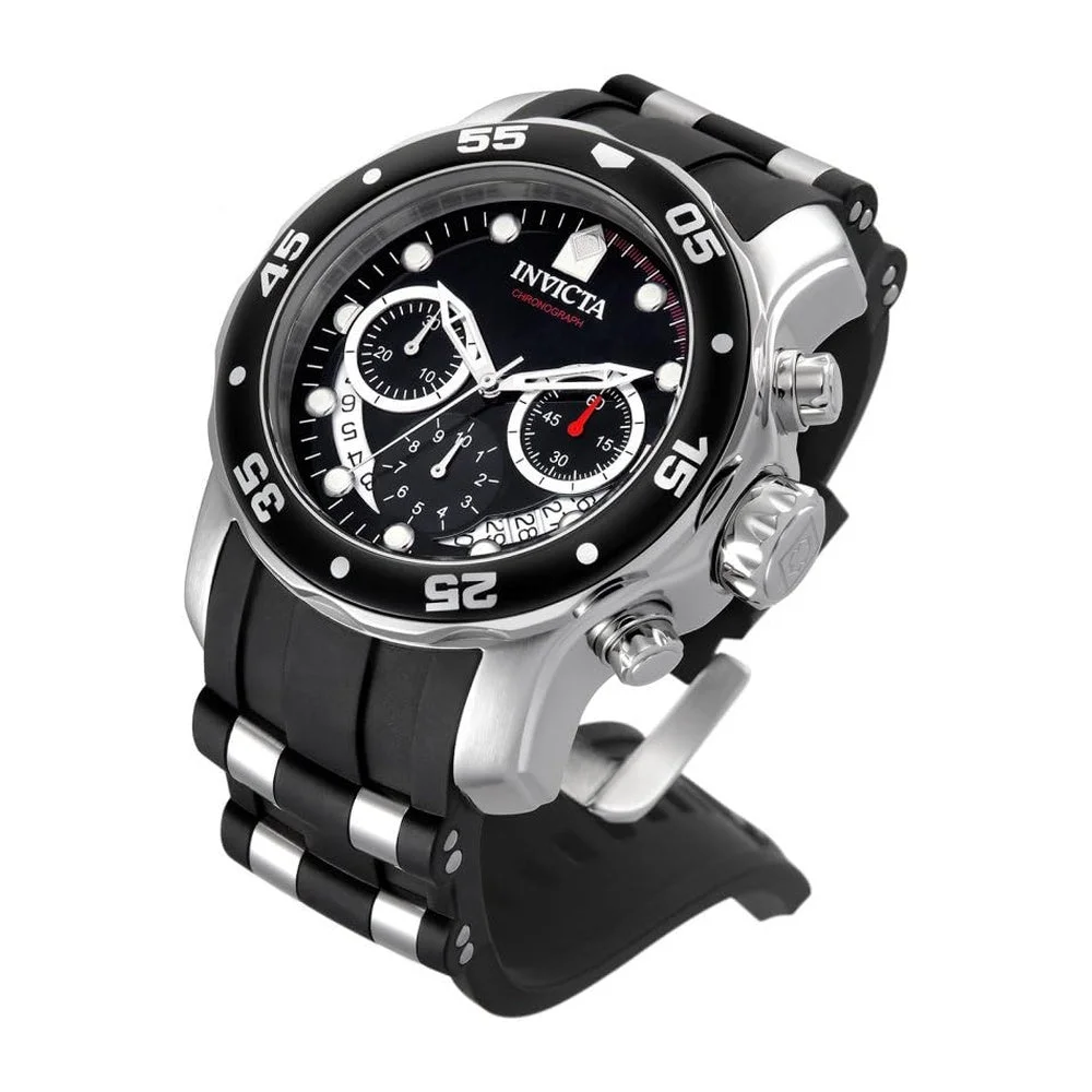 Reloj Cronógrafo De Hombre Invicta 6977 Con Correa De Poliuretano Negro Y Dial De Colección Pro Driver
