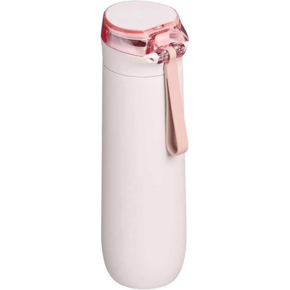 Termo STANLEY Flowstate con tapa a prueba de fugas, acero inoxidable aislado, diseño ergonómico, libre de BPA, color Rose Quartz