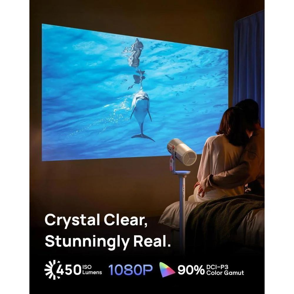 XGIMI MoGo 4 2025 Proyector portátil, soporte PowerBase, Google TV, Netflix, 360° ajustable, audio Harman Kardon