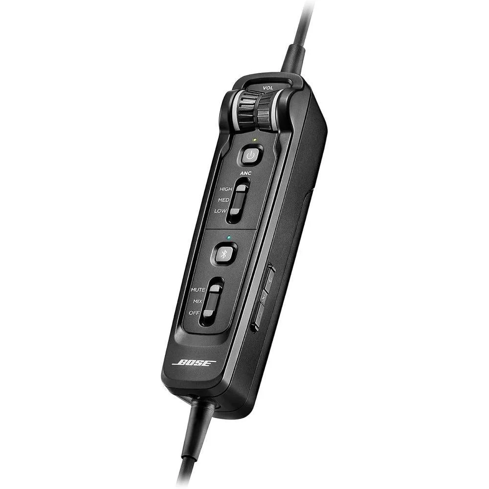 Auriculares Bose A30 Bluetooth para Aviación con Diseño Ligero, ANR Ajustable y Micrófono de Cancelación de Ruido Negro