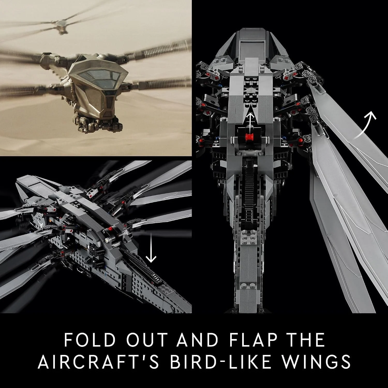 LEGO Icons Dune Atreides Royal Ornithopter 10327, Collectible Dune Inspired Model for Build and Display, Adult Gift Idea for Sci-Fi Movie Fans, 8 Minifigures