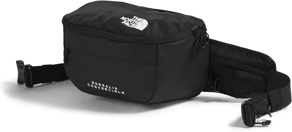 The North Face Borealis Convertible Pack - Commuter Laptop Backpack, Removable Lumbar Pack, Water Repellent Finish, TNF Black/TNF Black, One Size