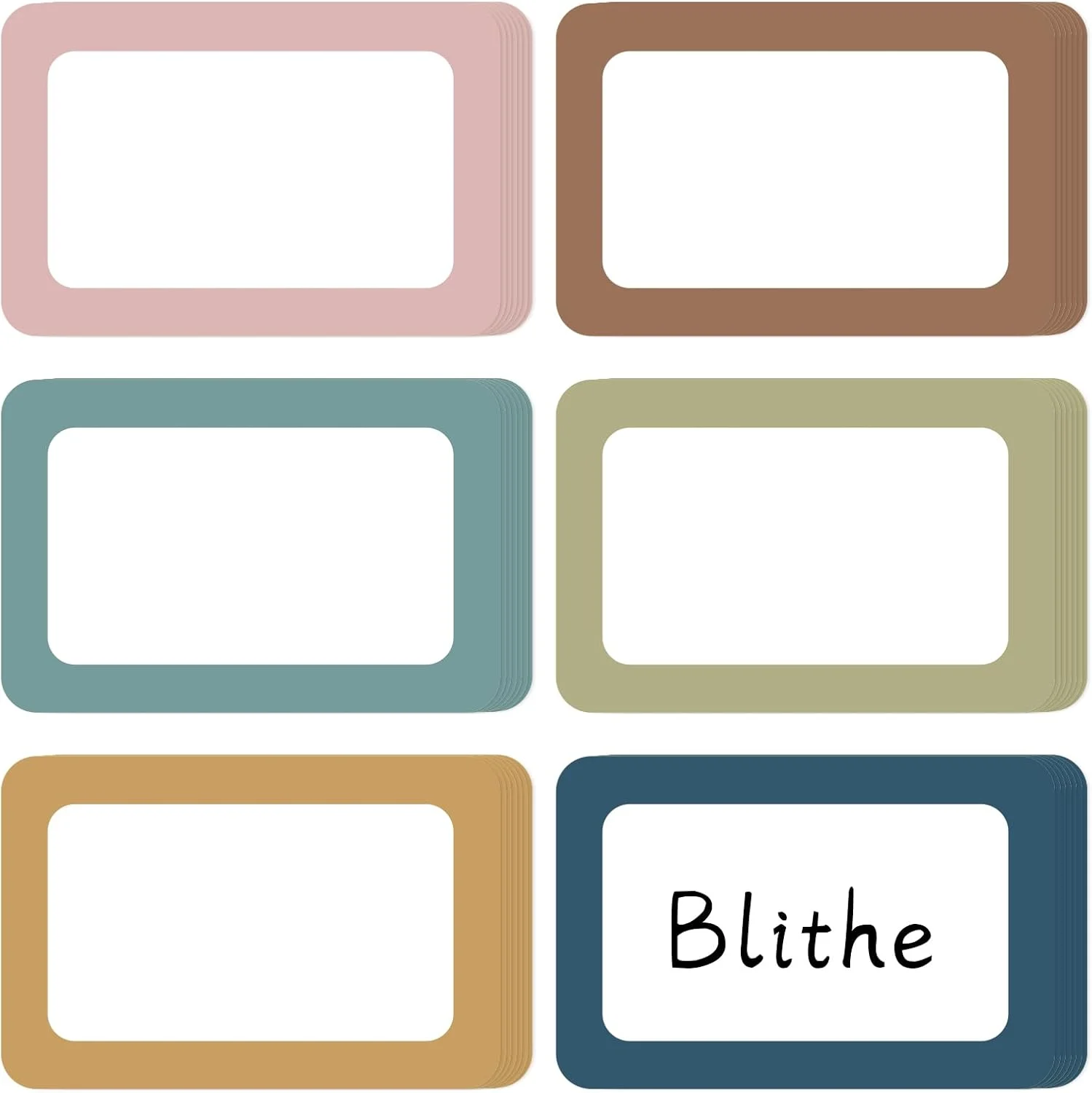 Etiquetas adhesivas rectangulares Whaline 420 piezas colores pastel 3 x 2 pulgadas