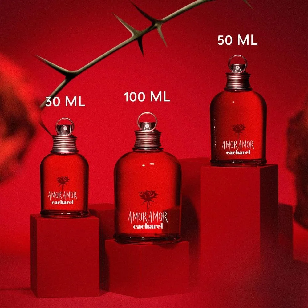 Cacharel Amor Amor Eau de Toilette para Mujeres, Fragancia Floral y Afrutada con Jazmín y Vainilla