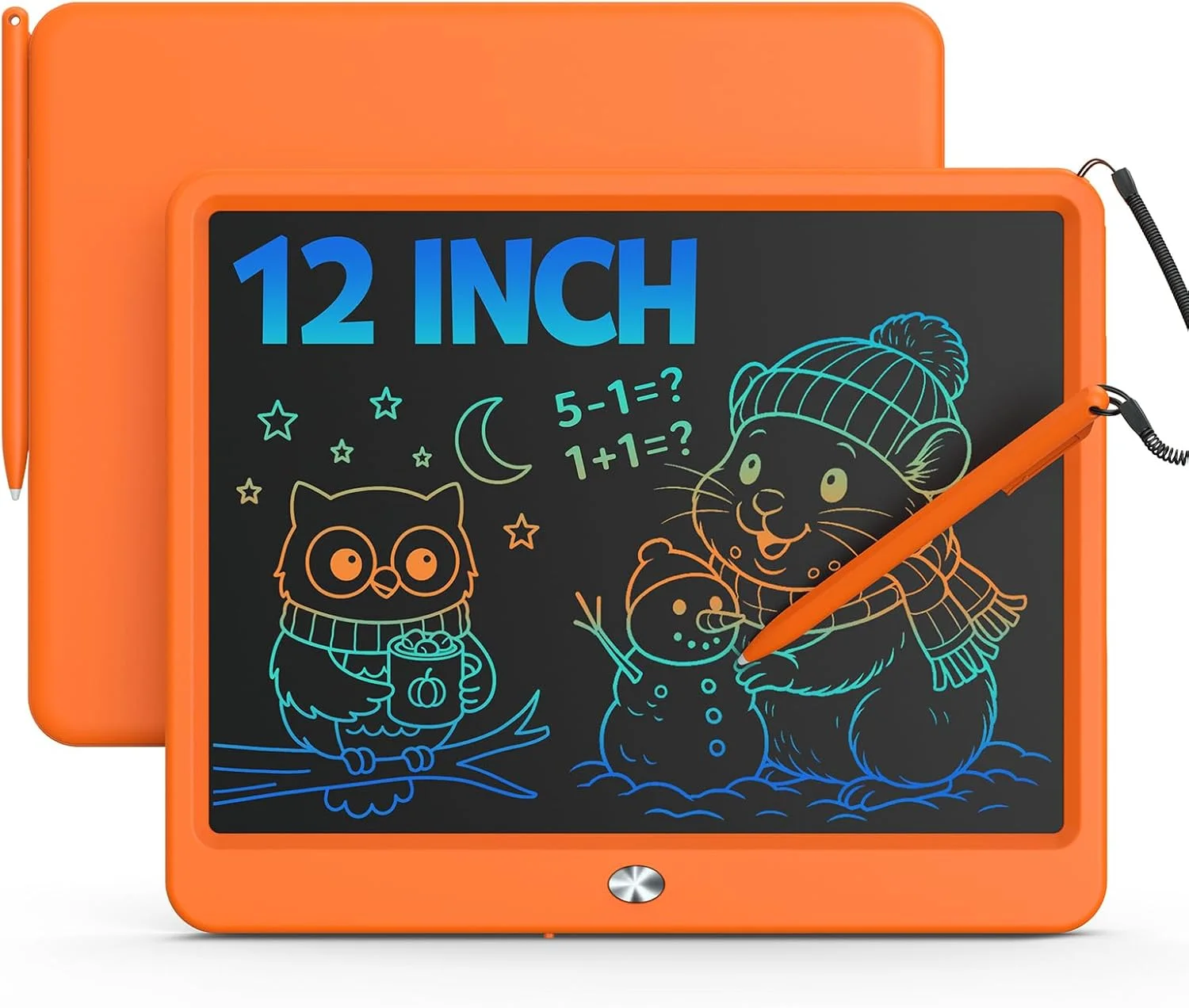 Pizarra LCD Bravokids 12 pulgadas para dibujo infantil color naranja