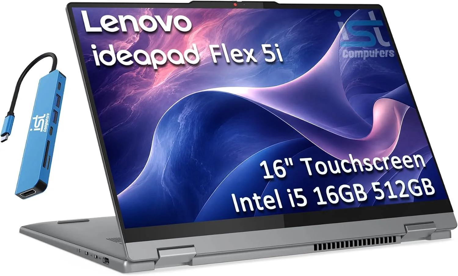 Laptop 2 en 1 Lenovo IdeaPad Flex 5i 16" Core 5 120U 16GB RAM 512GB SSD