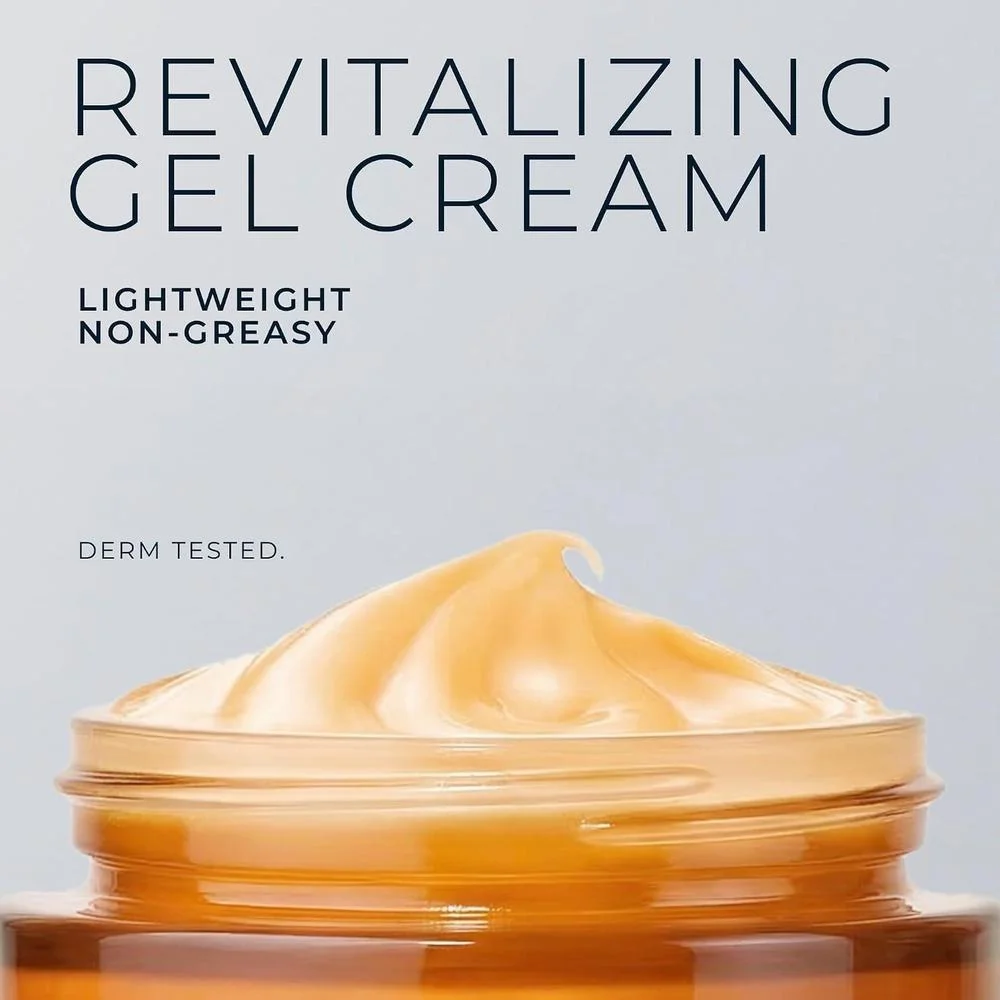 RoC Revive + Glow Hidratante Facial 10% Vitamina C Gel Antienvejecimiento Hipoalergénico Sin Aceite 50ml