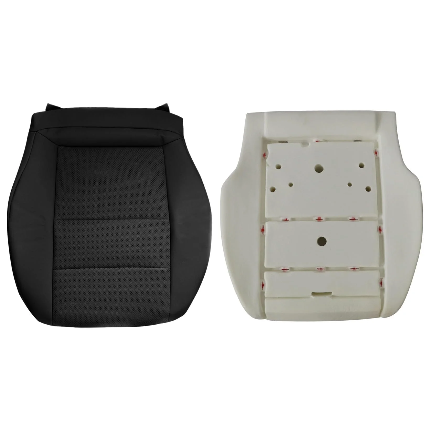 Funda de asiento inferior para Mercedes Benz GLK y C 2008-2015 Nlqr cuero microfibra negro