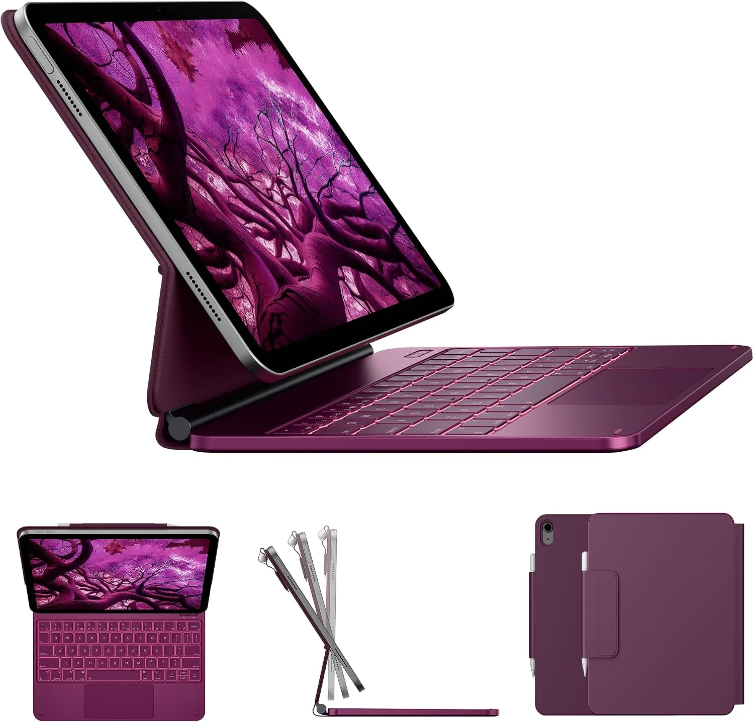 typecase Edge iPad A16 11th/10th Gen Keyboard Case, Floating Magnetic Stand