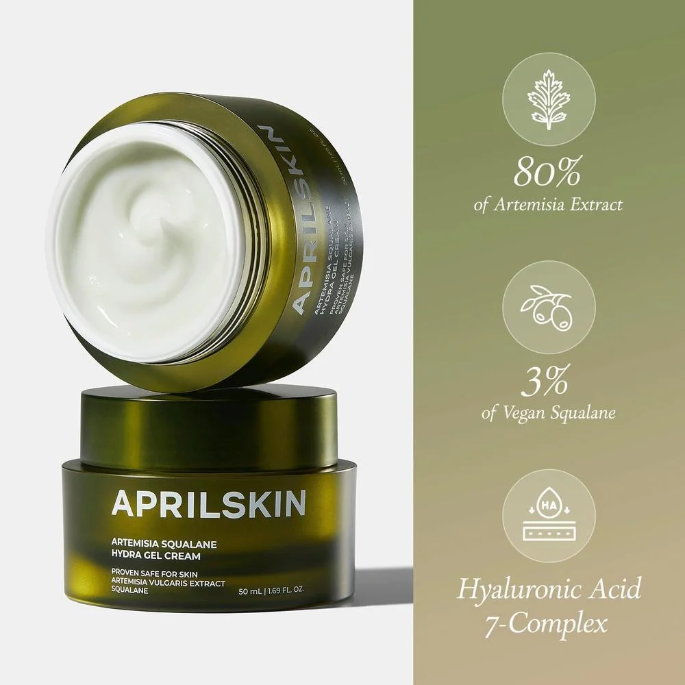 Dúo De Serum Y Crema En Gel Aprilskin Calmar E Hidratar Pieles Sensibles Artemisia Ácido Hialurónico