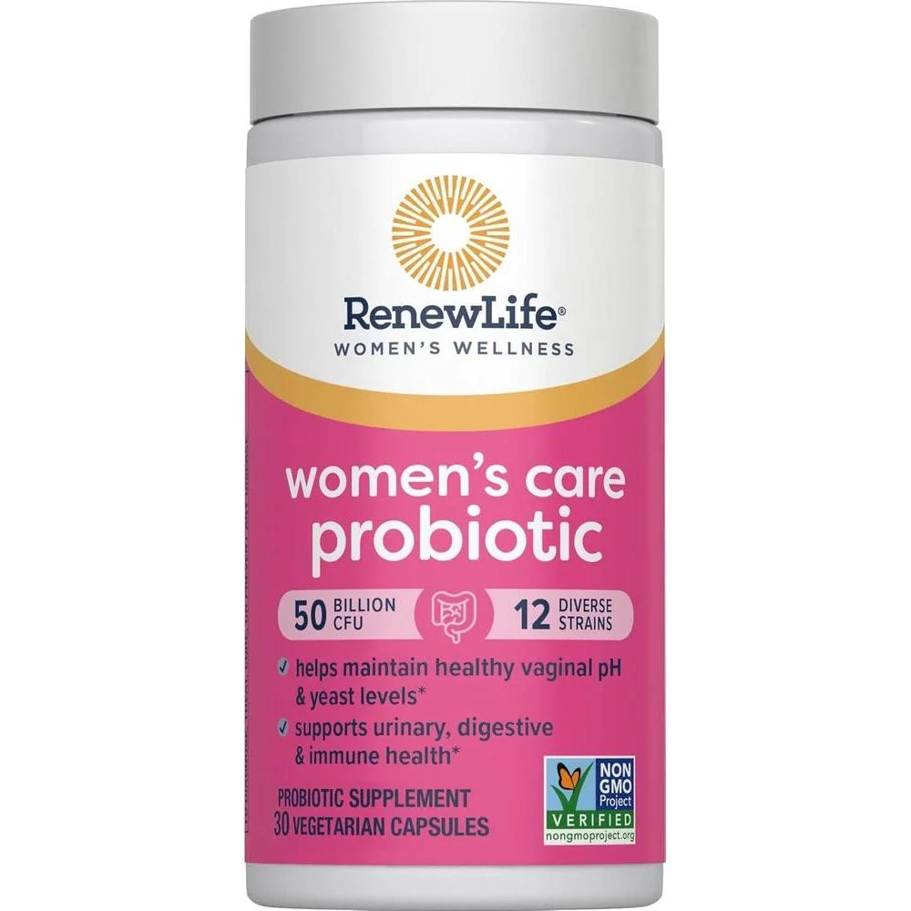 Renew Life Cápsulas probióticas para mujeres apoya salud vaginal, urinaria, digestiva e inmune con 50 mil millones de UFC