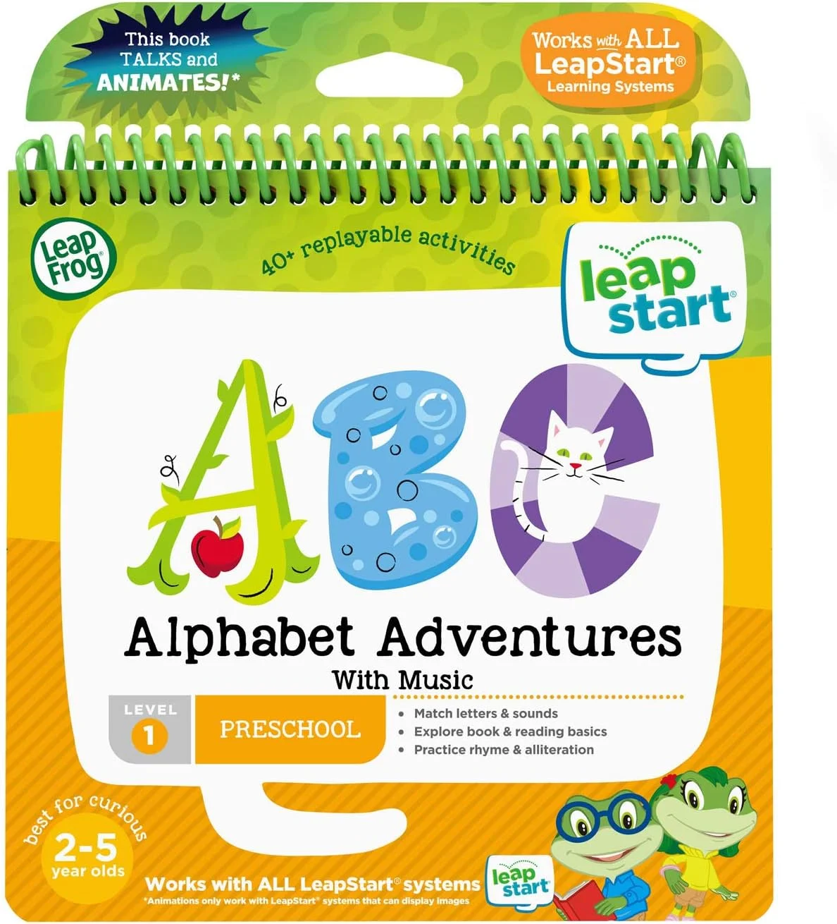 Computadora didáctica LeapFrog LeapStart libro interactivo Alphabet Adventures and Music