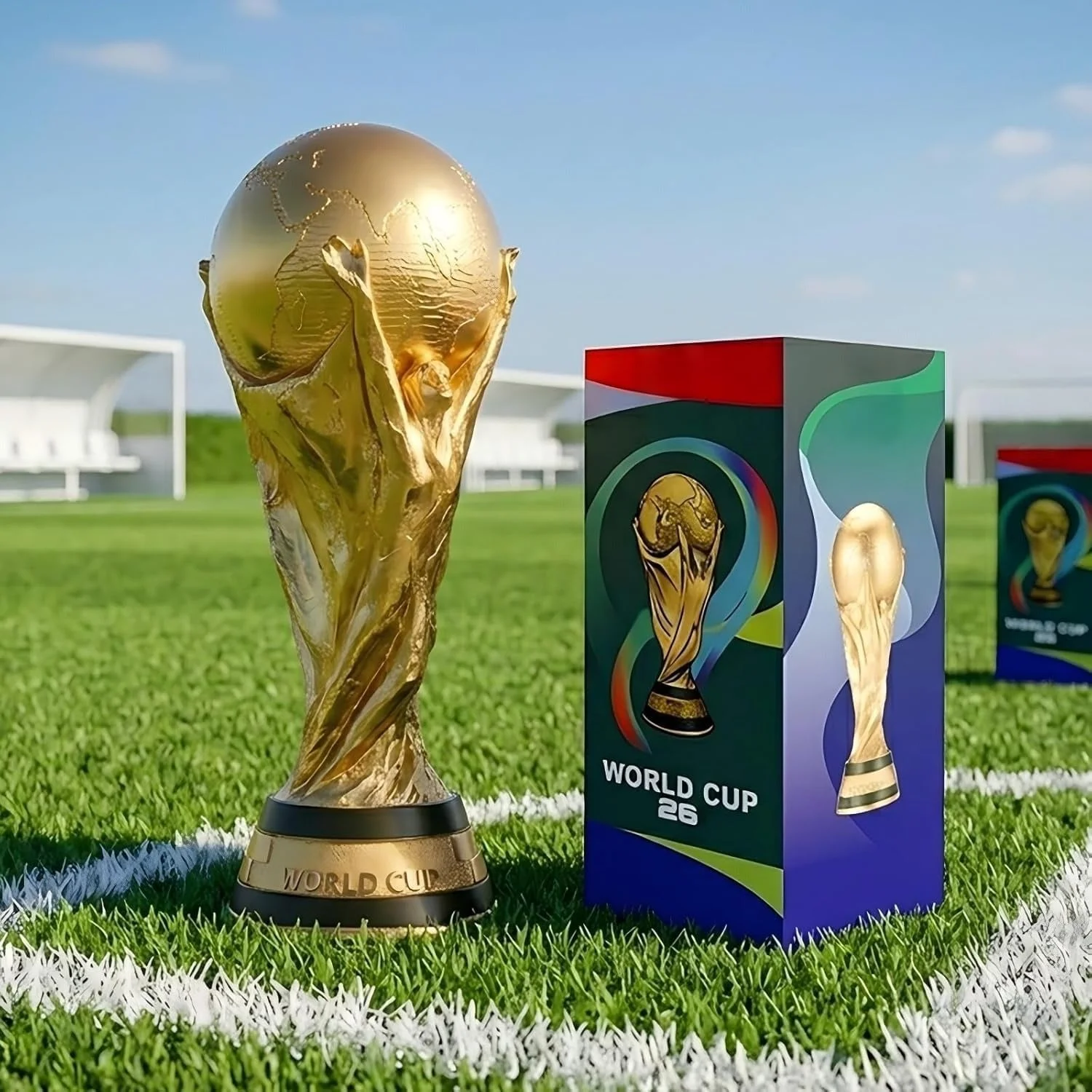 Replica of the 2026 World Cup trophy
