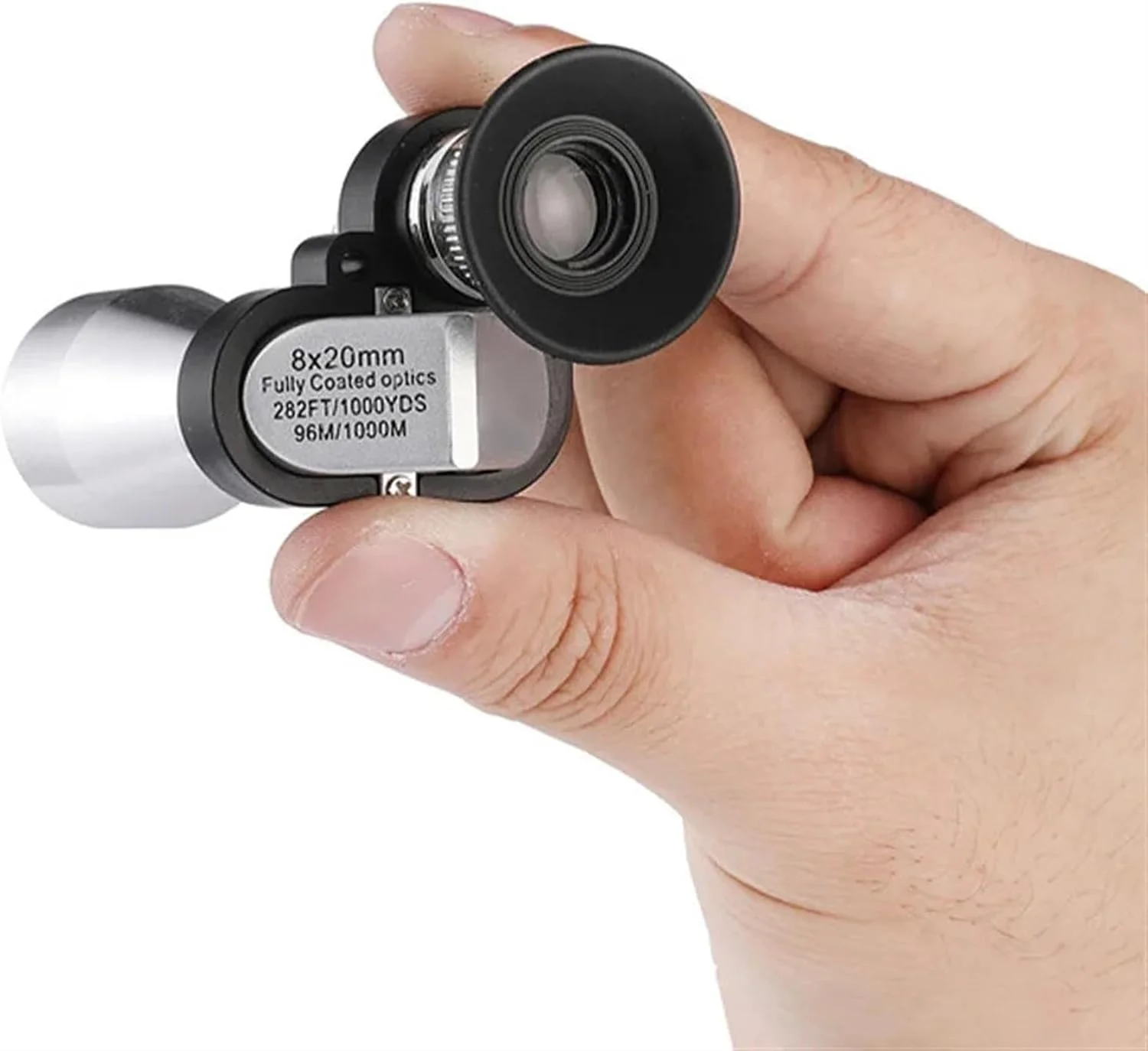 Monocular 8x20 HD portátil con enfoque ajustable para camping y observación