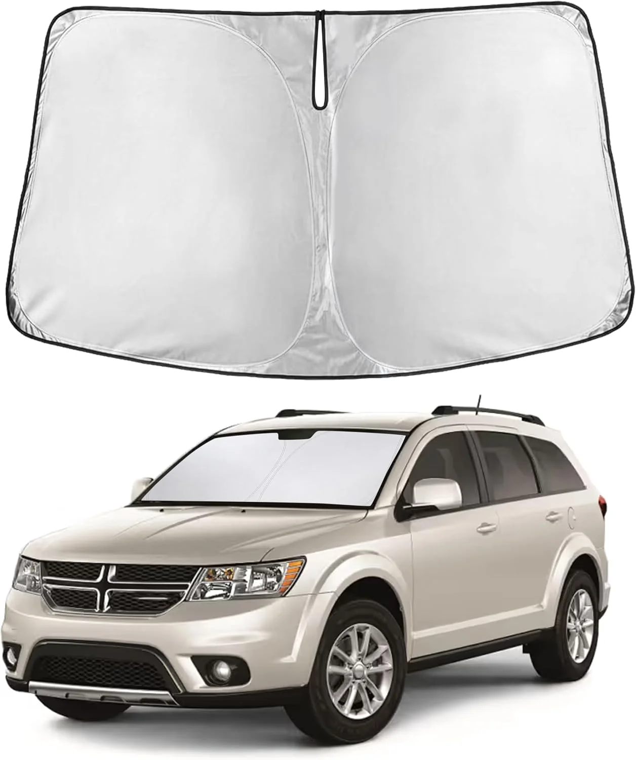 Parasol para parabrisas EcoNour compatible con Dodge Journey 2009-2020