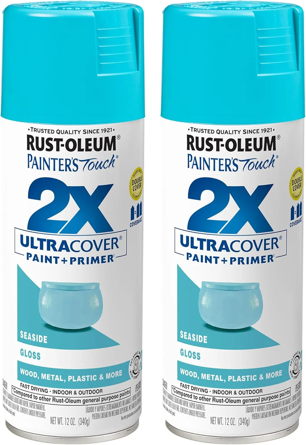 Pintura en spray Rust-Oleum Painter's Touch 2X Ultra Cover acabado brillo color Seaside