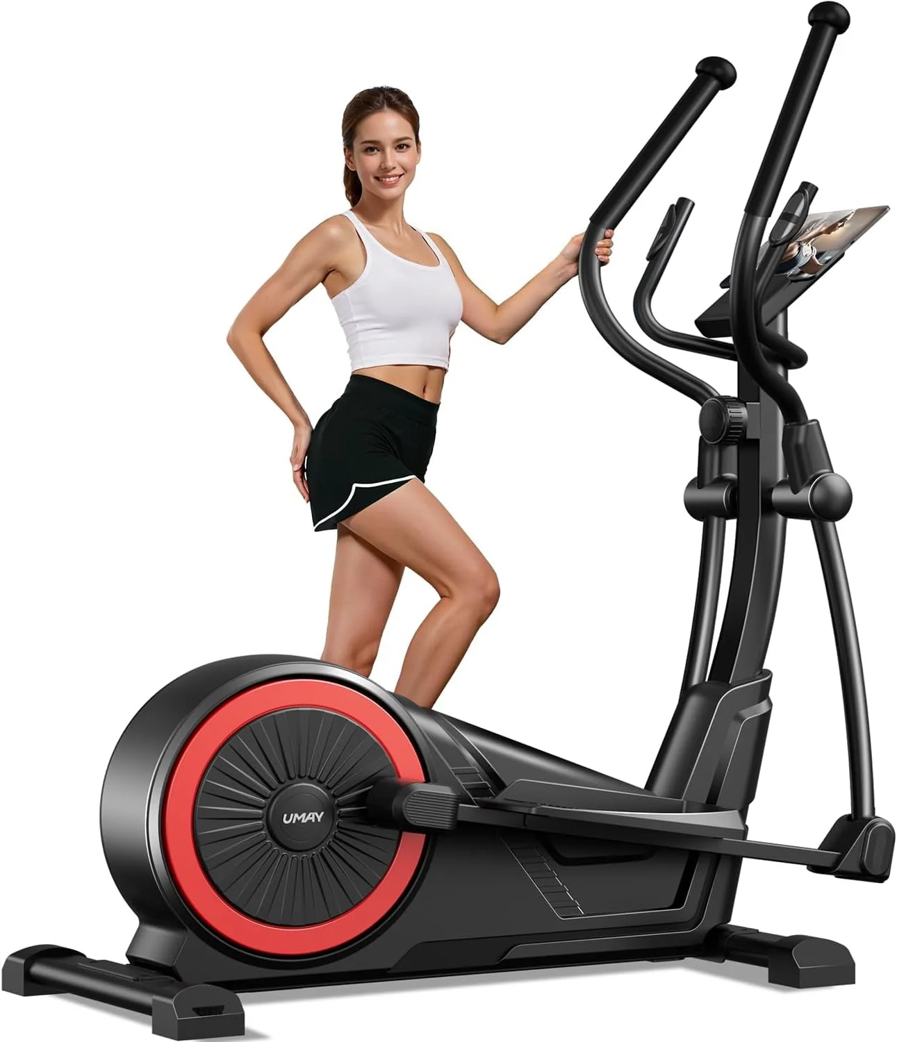 UMAY Elliptical Exercise Machine with 15.5''-17'' Stride & Heart Rate