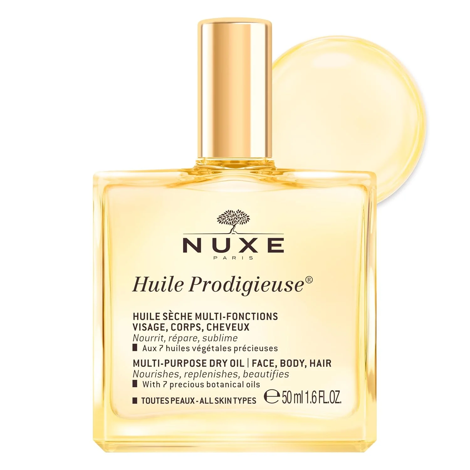 Aceite Nuxe Huile Prodigieuse multiusos para cuerpo, rostro y cabello
