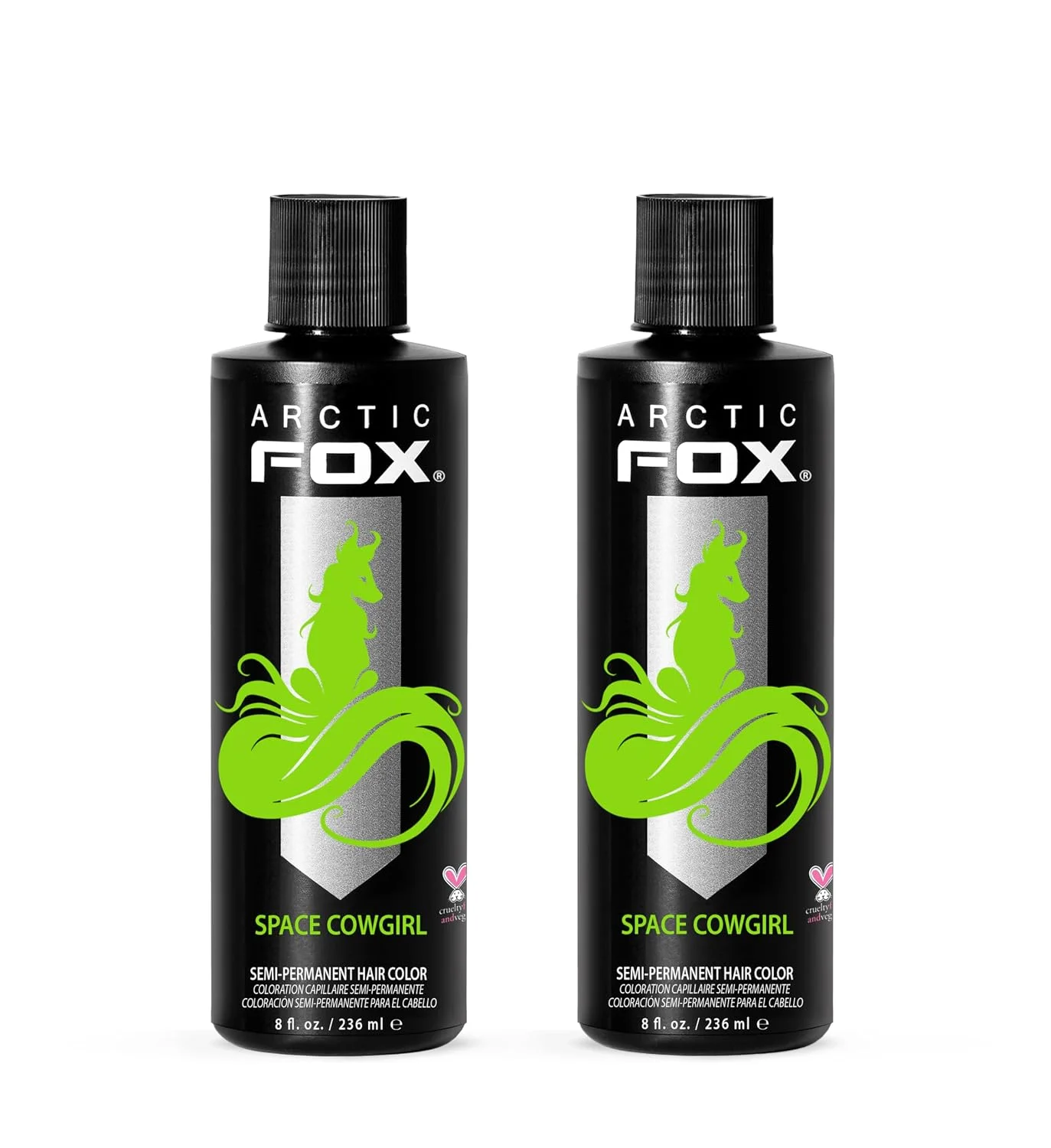 ARCTIC FOX Vibrant Semi-Permanent Dye Space Cowgirl - Vegan - 2 x 8 fl oz