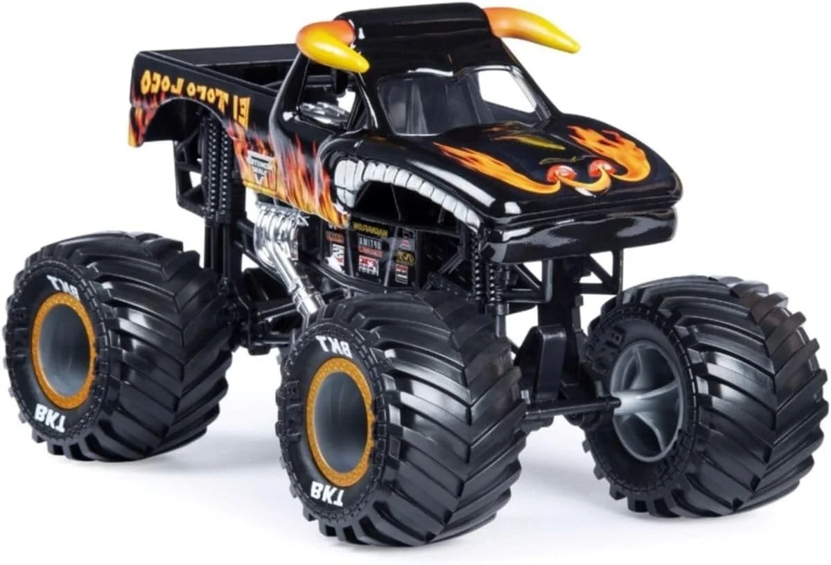 Monster Jam, Official El Toro Loco Monster Truck, Collector Die-Cast Vehicle, 1:24 Scale, Kids Toys for Boys and Girls Ages 3 and up