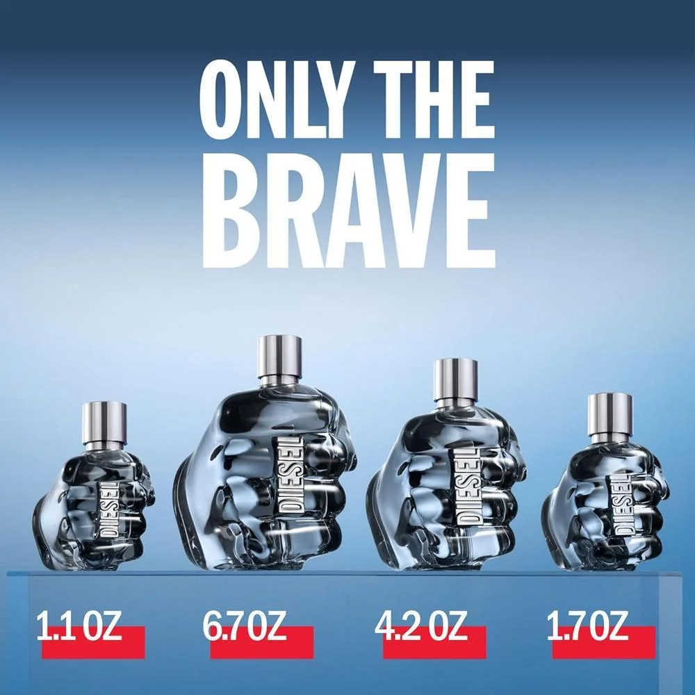 DIESEL Only The Brave Eau de Toilette y Set de Fragancia para Hombre, Aromática con Limón, Romero y Madera Ambarina