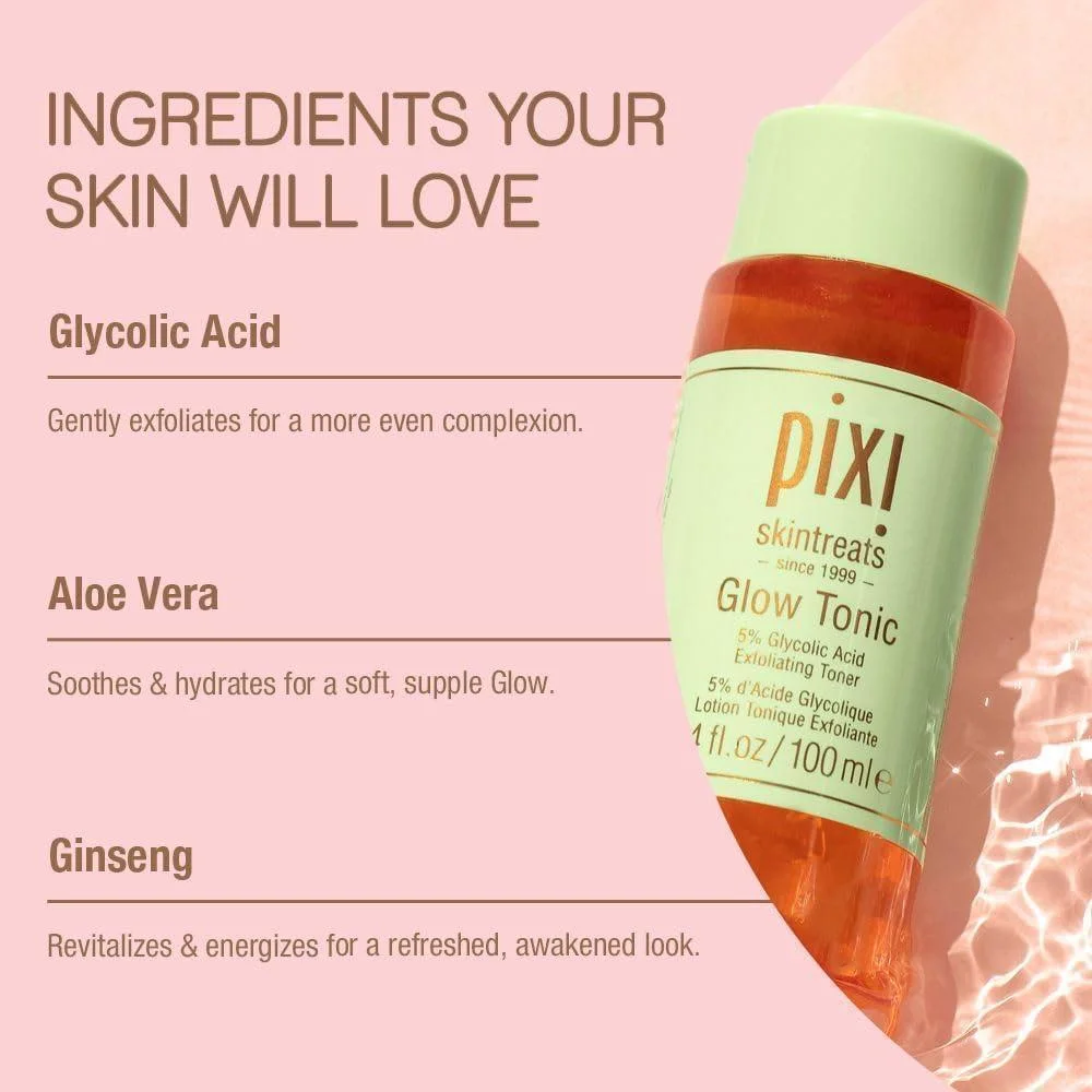 Pixi Glow Tónico Facial 250ml Con Ácido Glicólico 5% Y Aloe Vera