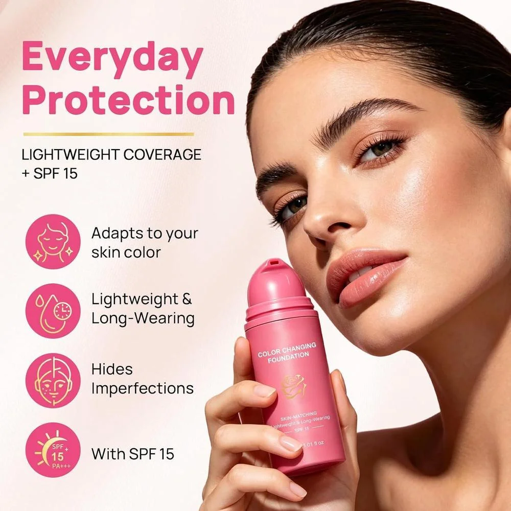 Base Líquida Coreana Cobertura Completa Larga Duración Acabado Natural 30ml