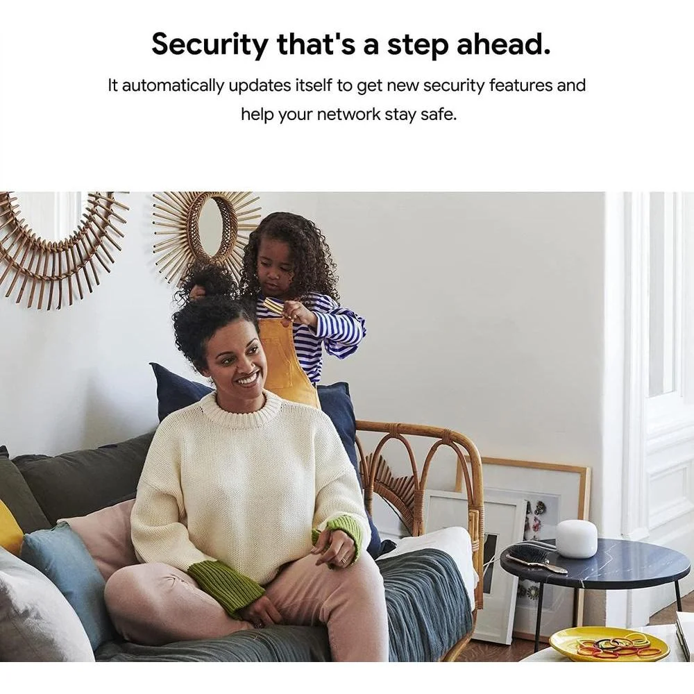 Router y extensor Nest WiFi con altavoz inteligente, compatible con Google WiFi, color blanco, paquete de 3