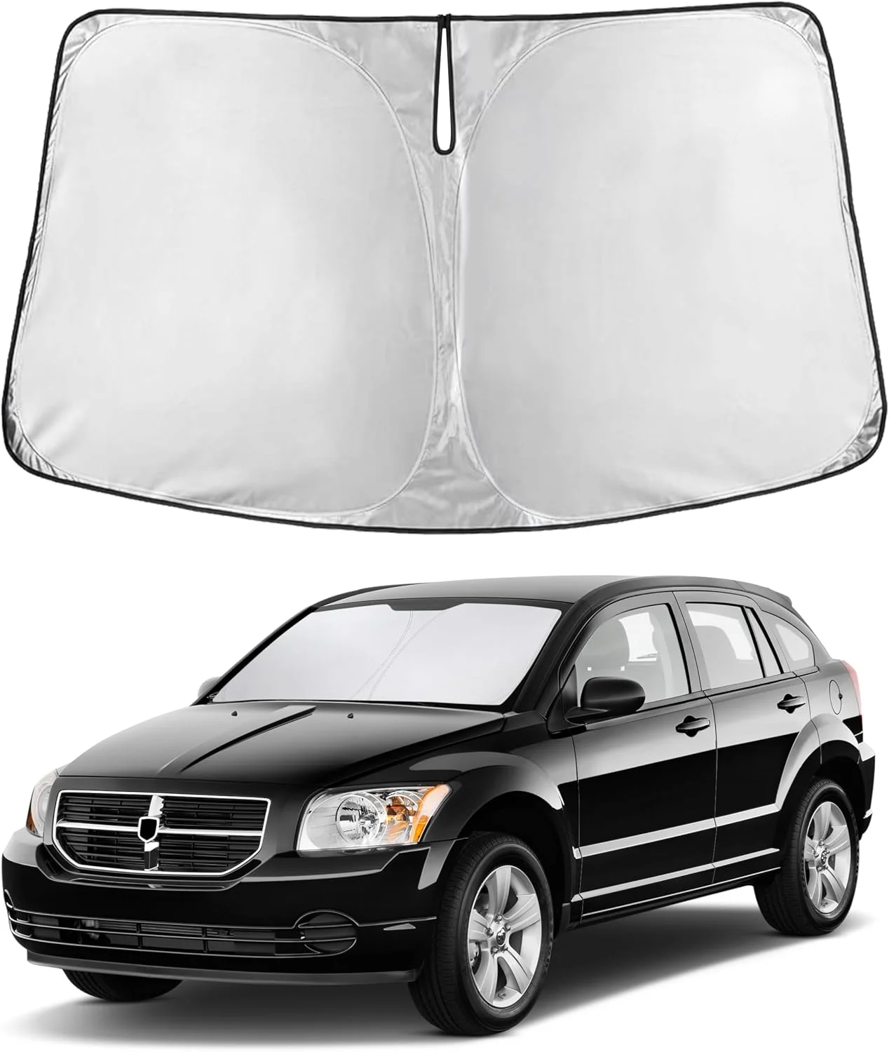 Parasol para parabrisas EcoNour compatible con Dodge Caliber 2007-2012