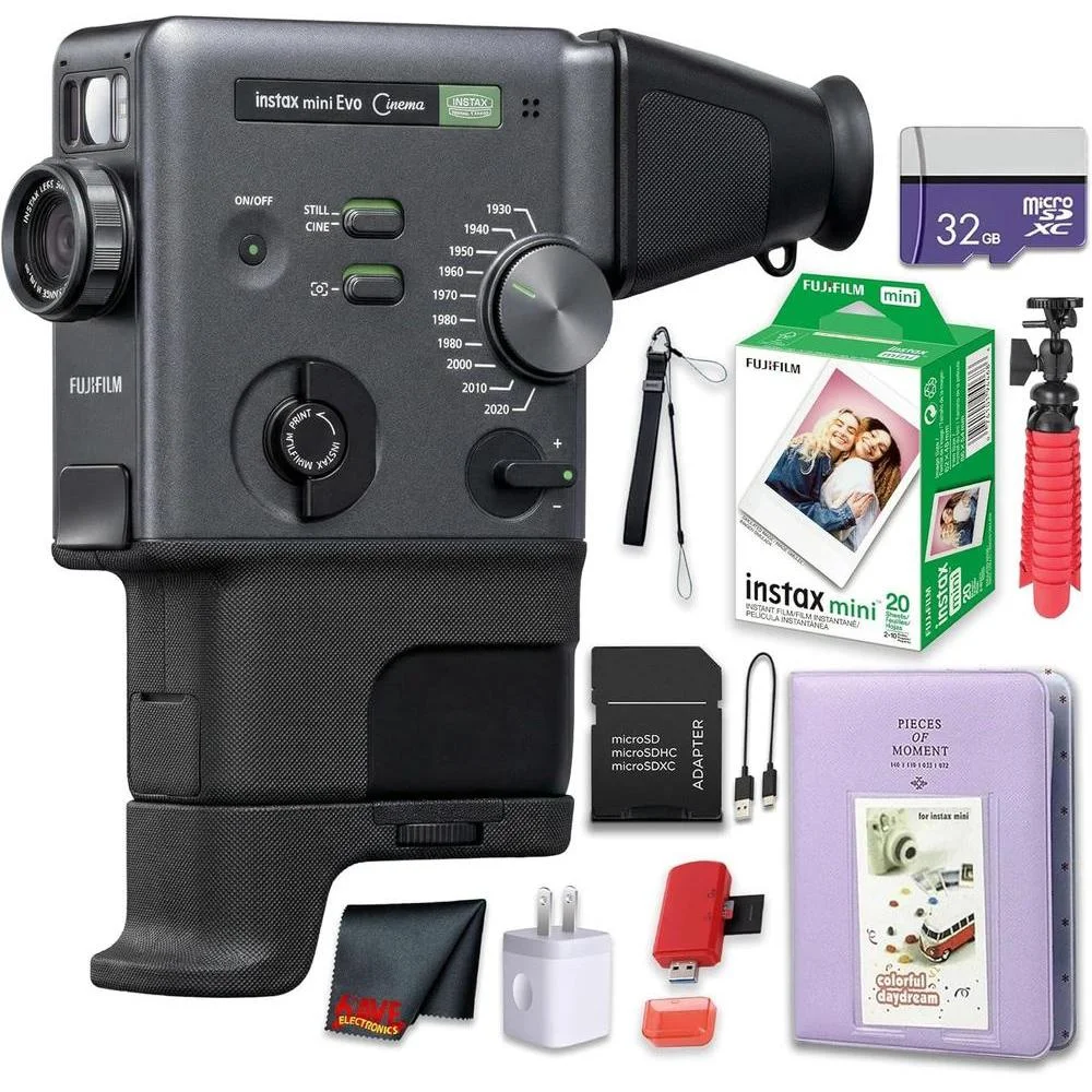 Cámara instantánea híbrida Fujifilm Instax mini Evo Cinema con 20 fotos