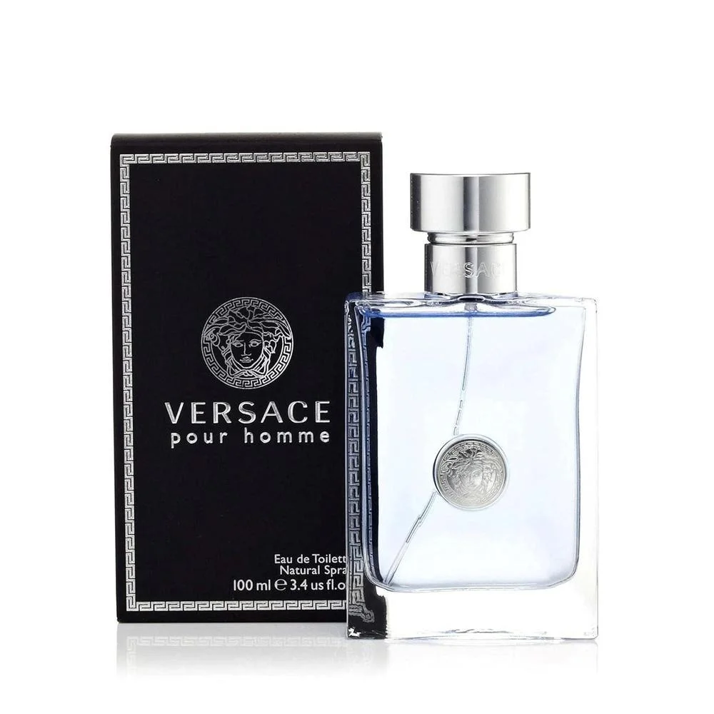 Versace Pour Homme Signature azul oscuro para hombre, Versace Pour Homme M en caja