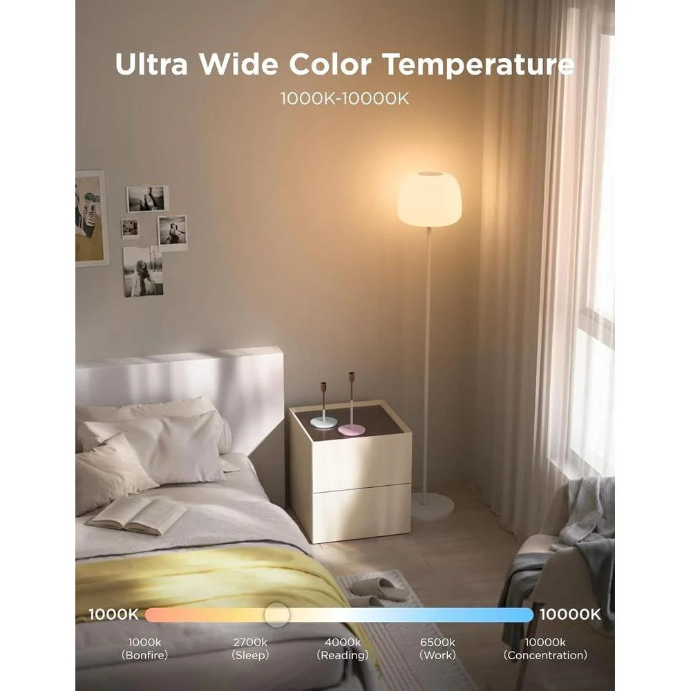 Lámpara de Pie Govee Lantern con Iluminación RGBIC, Compatible con Matter, Modos de Escena, Sincronización Musical