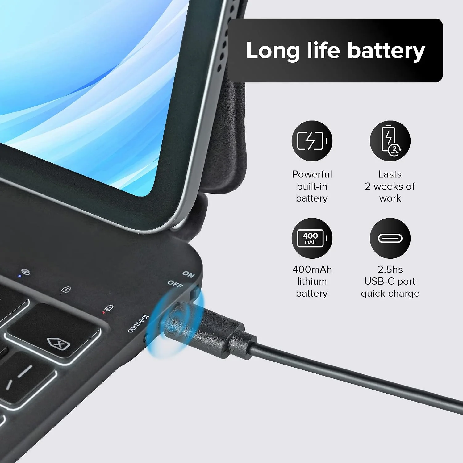 Funda con Teclado Magnético mobee para iPad Pro 13" (M4/M5) - Negro