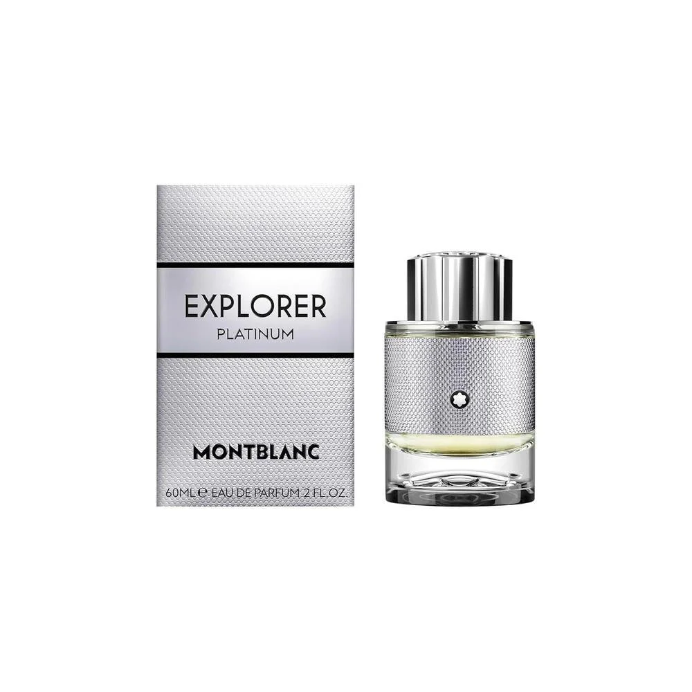 MONTBLANC Explorer Platinum Eau de Parfum para Hombre, Fragancia Amaderada y Ambarina, Notas de Violeta y Salvia