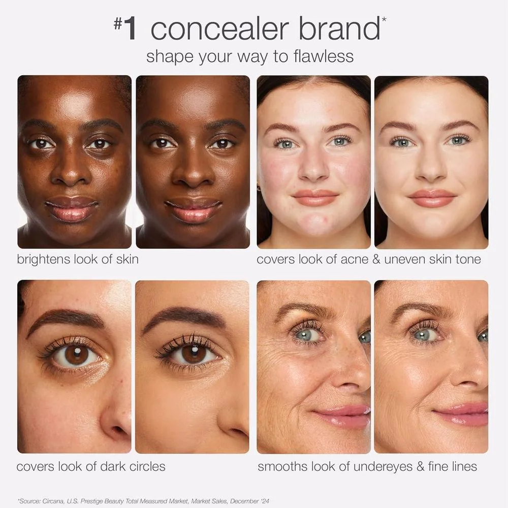 Tarte Corrector Cremoso Shape Tape y Polvo Ajuste Sin Arrugas para Acabado Impecable