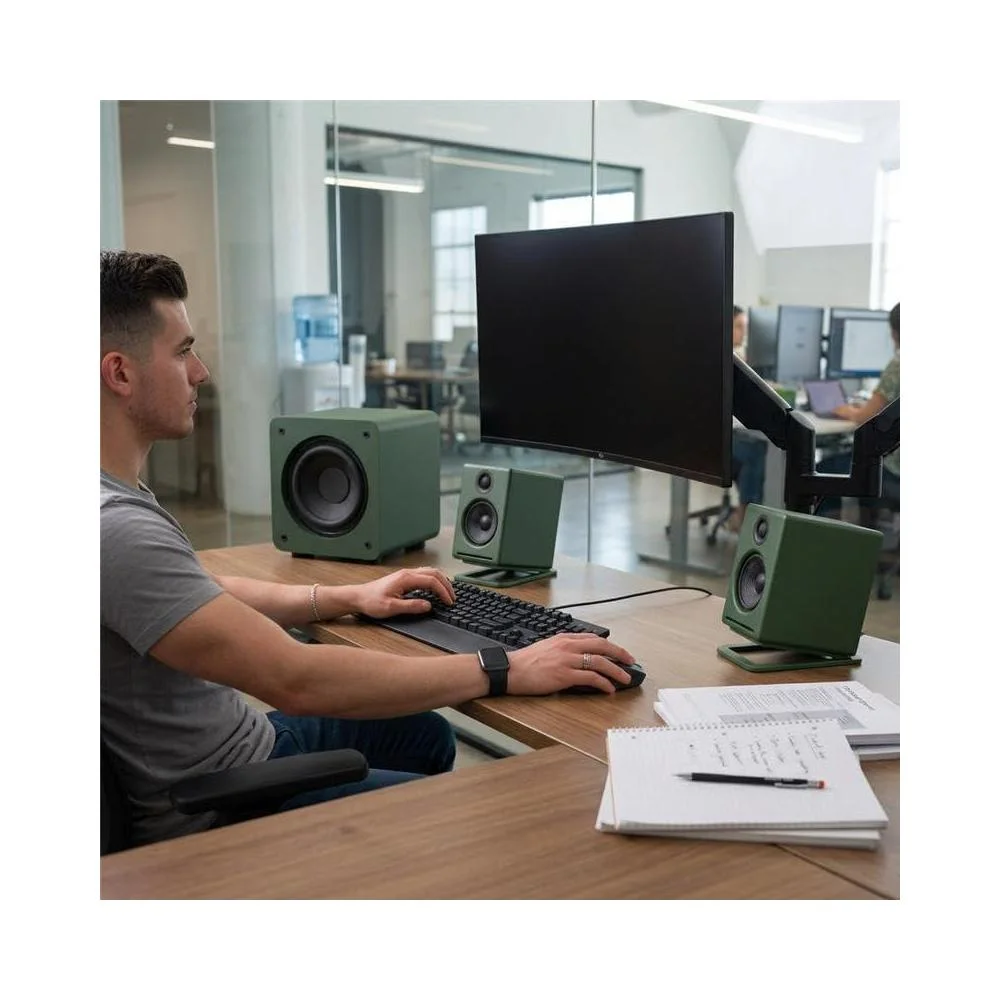 Subwoofer Audioengine S6 con potencia de 210 vatios y diseño compacto para amantes del cine y la música