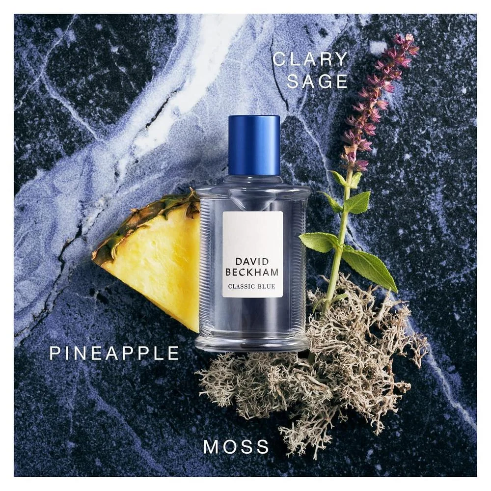 Classic Blue de David Beckham para hombre, eau de toilette con fragancia vibrante de notas cítricas y amaderadas