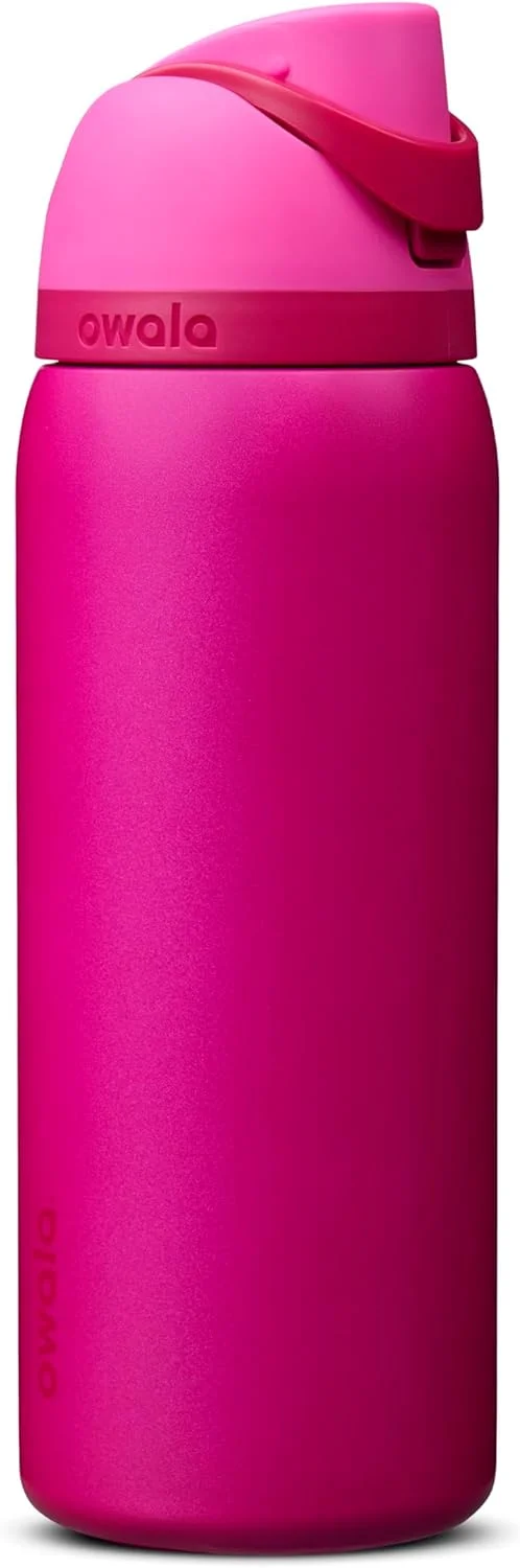 Botella de agua Owala FreeSip acero inoxidable 32 oz Read My Lips