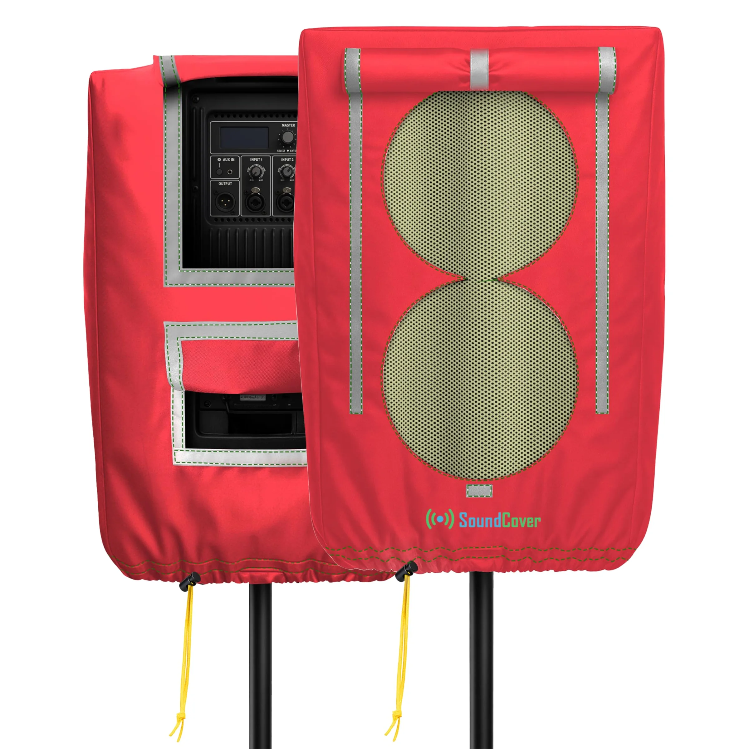Funda protectora para parlante PA/DJ de 10 pulgadas 600D con SoundFlap rojo