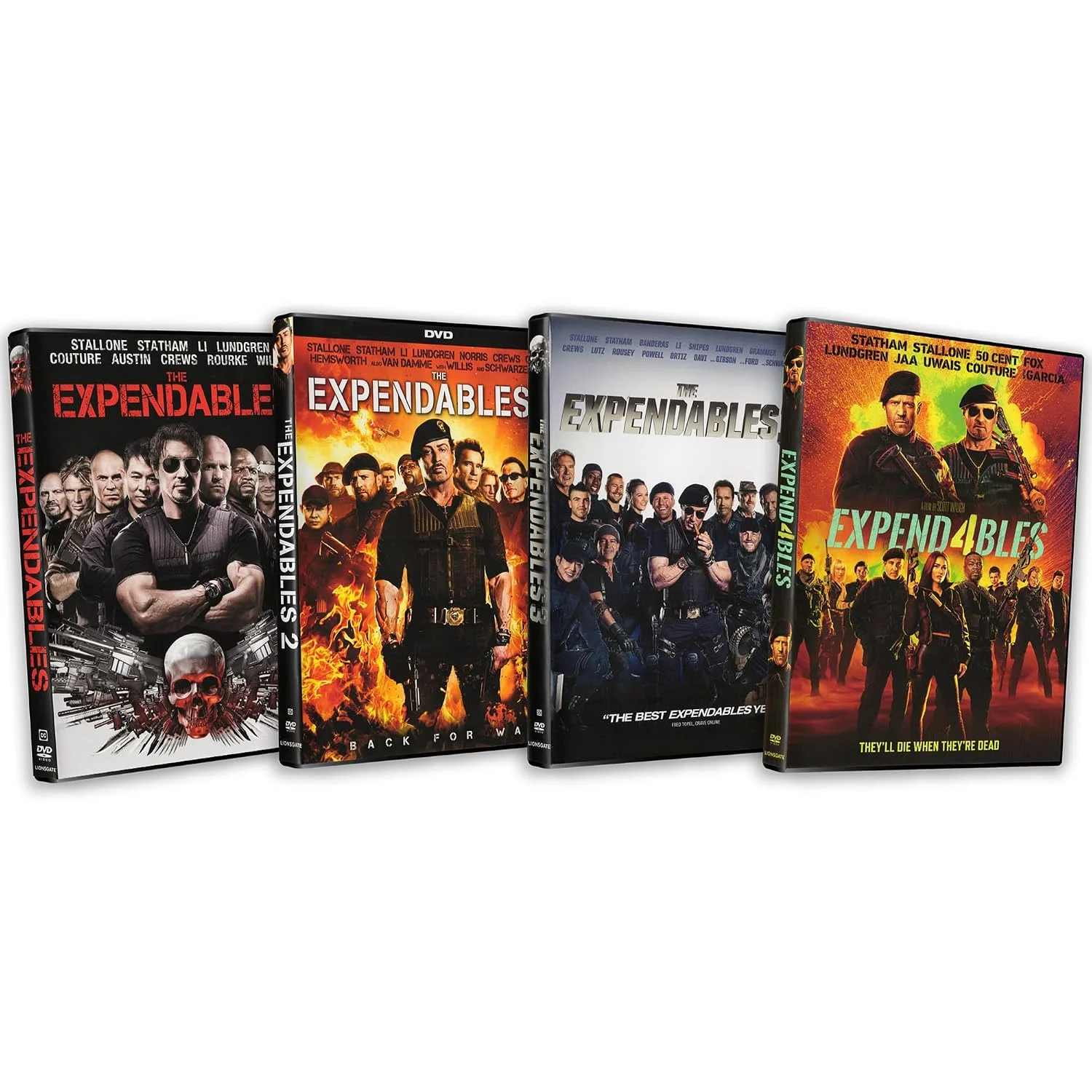 Colección DVD The Expendables Películas 1-4