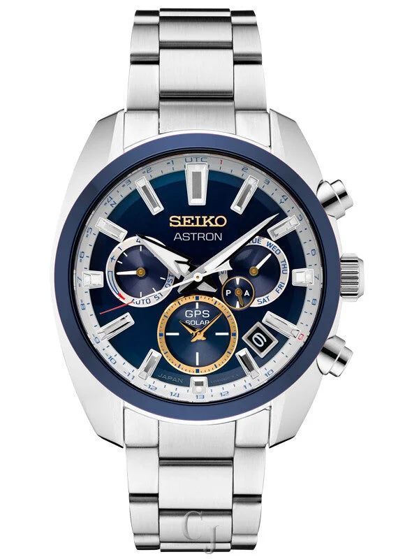 Seiko Astron GPS Solar Dual Time SSH045 Edición Limitada Esfera Azul
