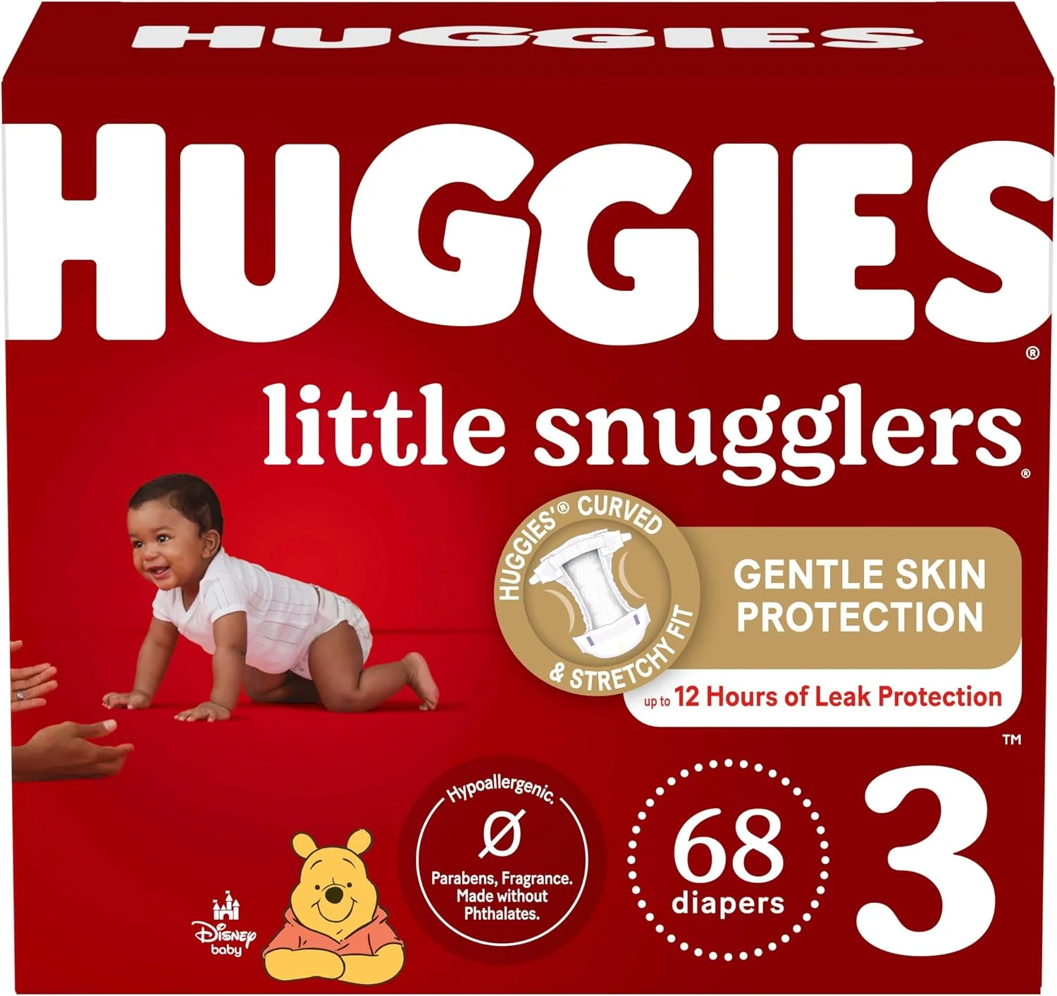 Pañales Huggies Little Snugglers Talla 3, 68 unidades