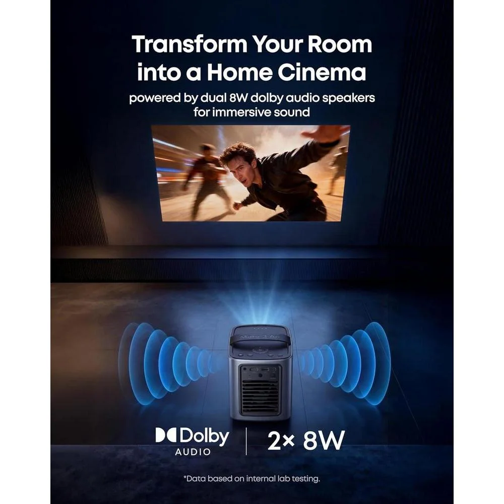 Proyector NEBULA Mars 3 Air GTV con Netflix, brillo 400 lúmenes, resolución 1080P, Dolby Audio, batería 2.5 horas