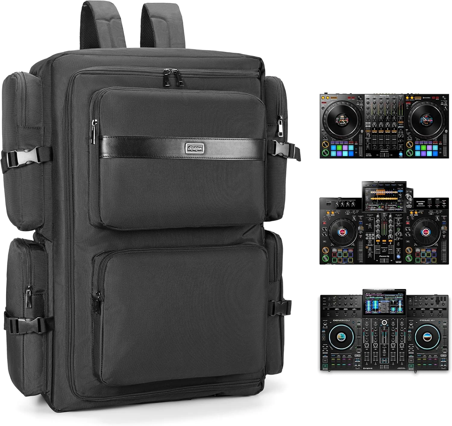 Mochila DJ Rabjen para equipos Pioneer, Denon y Novation