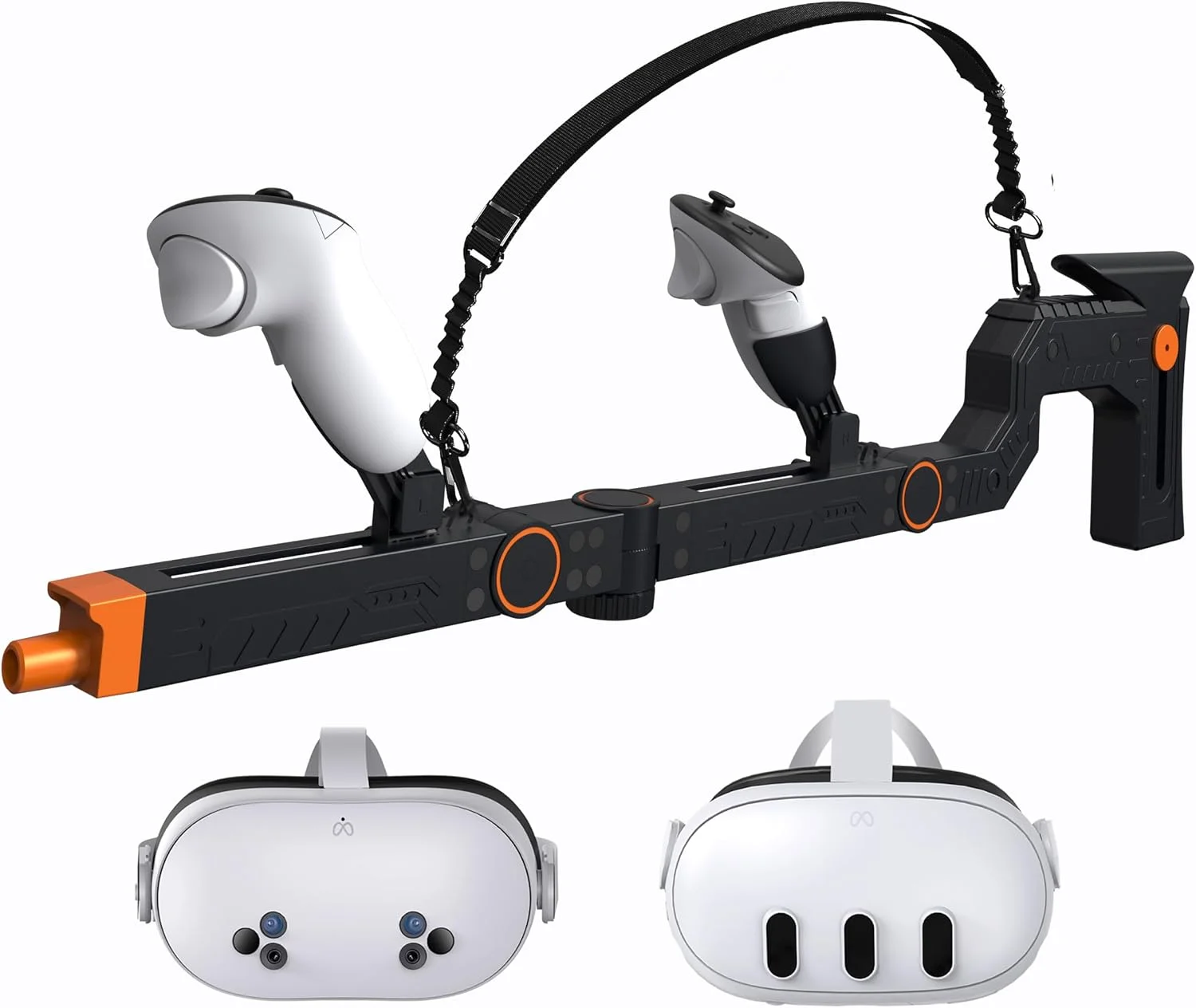 Soporte de arma VR para Meta Quest 3 y Quest 3S con ajuste de ángulo de precisión